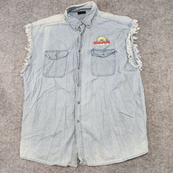 Arizona Bike Week Mens 2XL Motorcycle 2013 Distressed Denim Vest Cyclefest - Picture 6 of 15